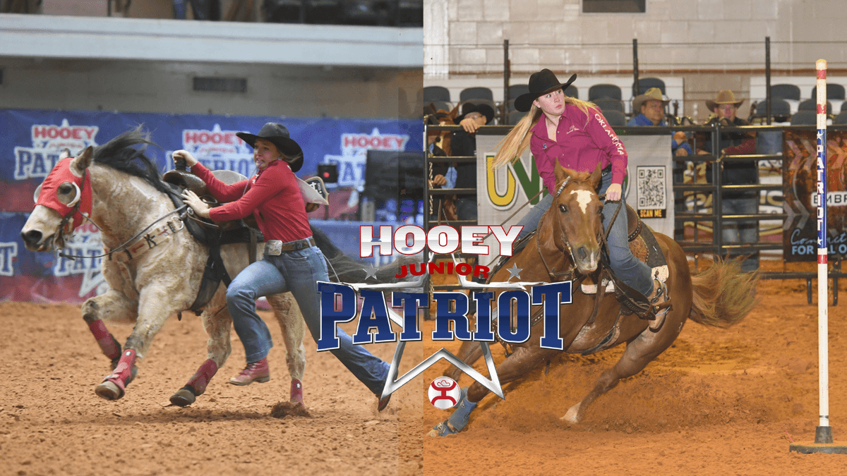 Merrick Moyer and Alli Autrey winning Hooey Junior Patriot bonus