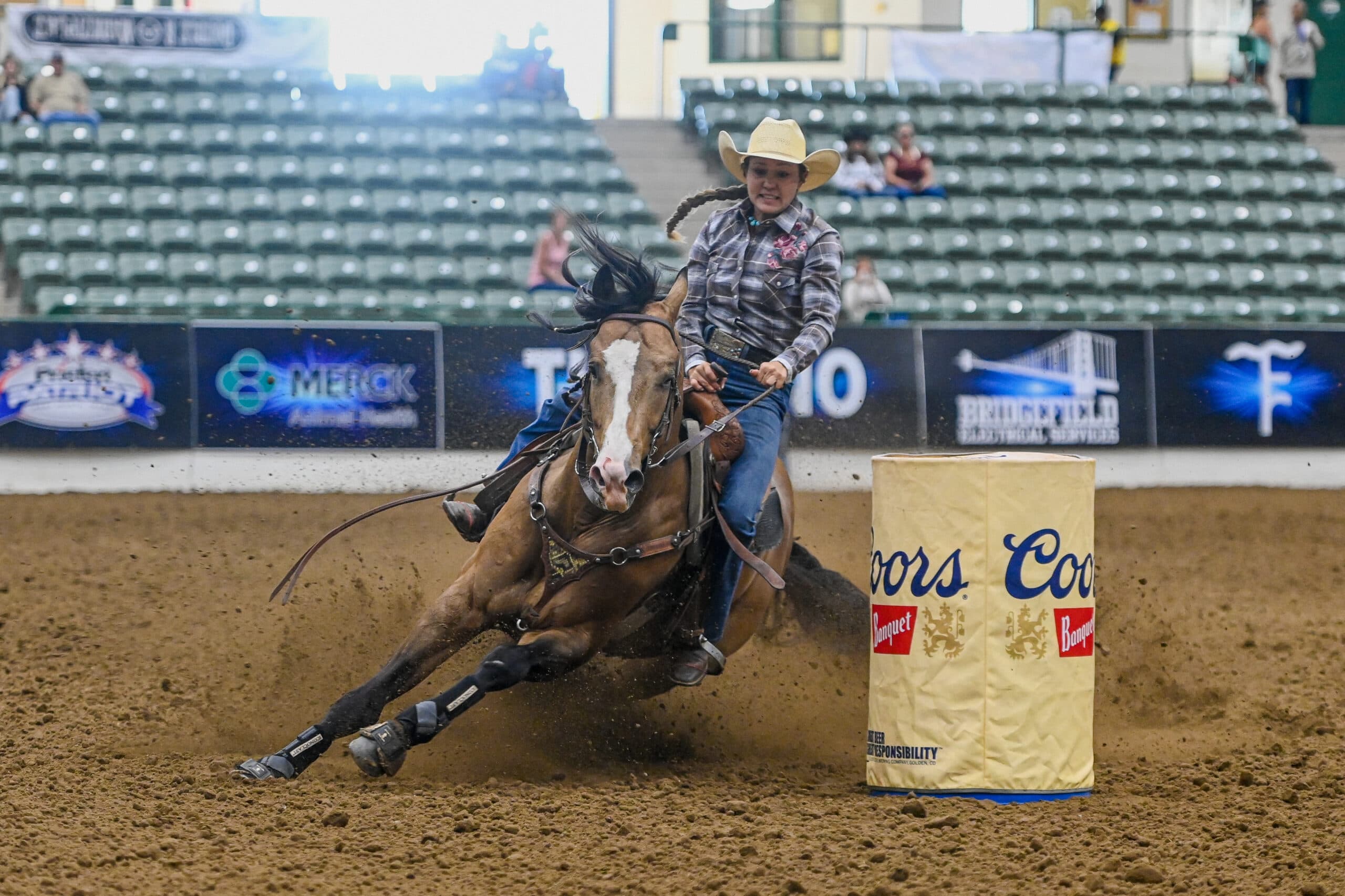 The Patriot barrel racing