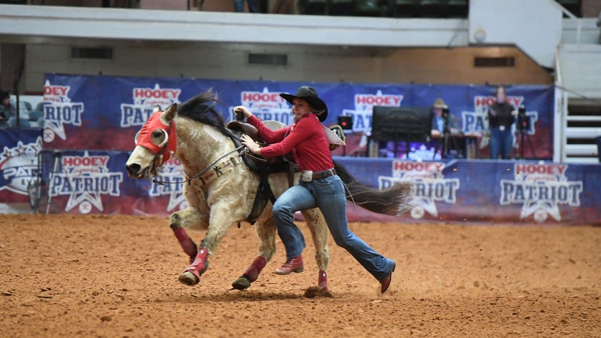 Alli Autrey split the $50,000 Hooey Jr. Patriot Bonus in 2024.