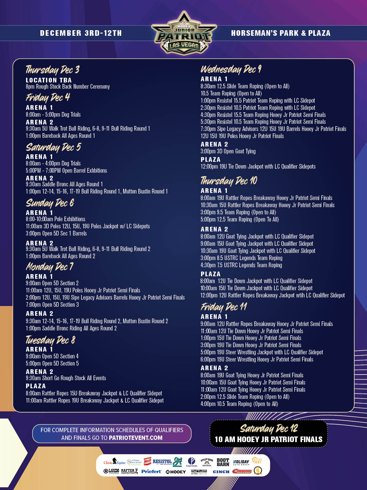 Patriot_vegas1_Schedule